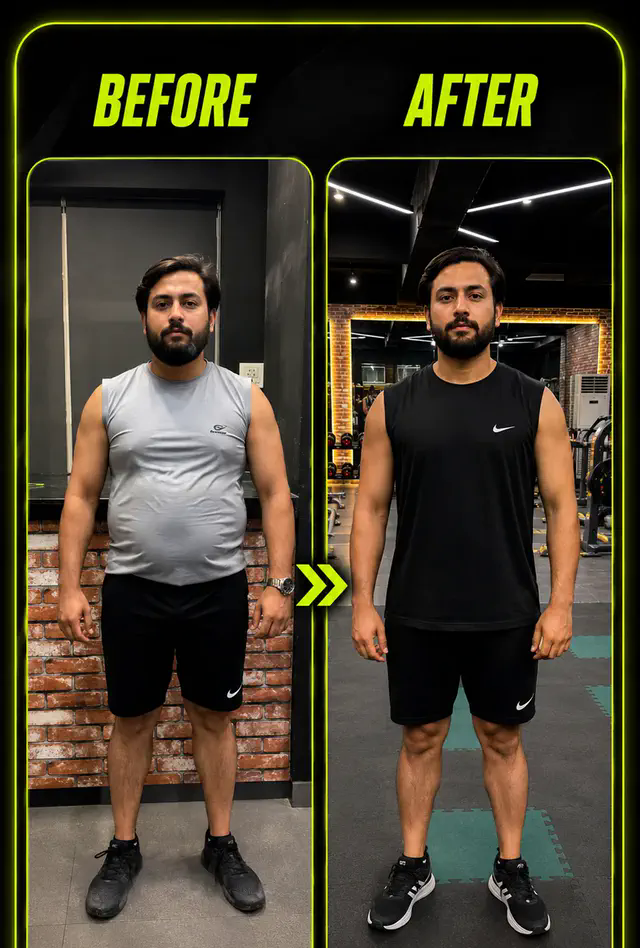 Real Zahir Khan client transformation result